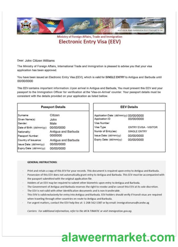 ANTIGUA AND BARBUDA e-visa